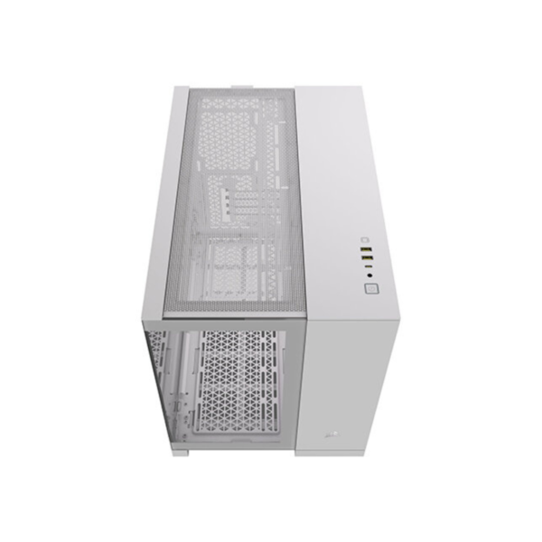 Gabinete Corsair 2500X Mid-Tower TG iCUE Fan RGB x2 Dual Chamber White - Imagen 3
