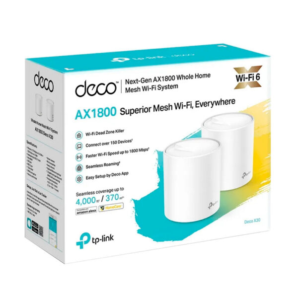 Pack X2 Access Point TP-Link Deco X20 Mesh WiFi 6 AX1800 - Imagen 2