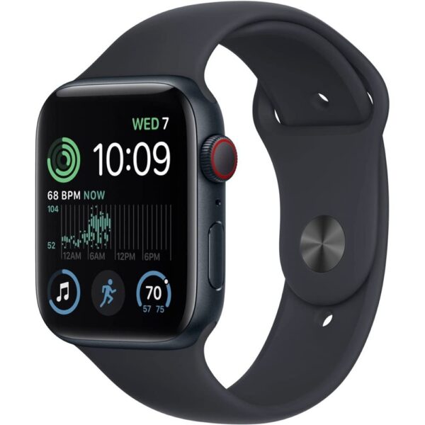 Apple Watch SE 2nd Gen GPS 44mm with Midnight Aluminum Case with Midnight Sport Band M/L