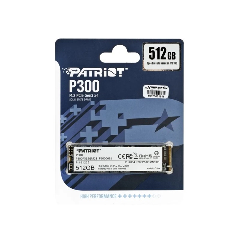 DISCO SSD 512GB PATRIOT P300 M.2 PCIE GEN3 X4