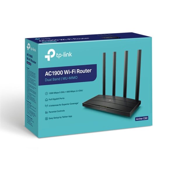 ROUTER 4P TPLINK ARCHER C80 AC1900 DUAL BAND