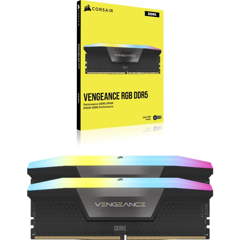 MEMORIA RAM DDR5 64GB (2X32GB) 5600 MHZ CORSAIR VENGEANCE RGB BLACK