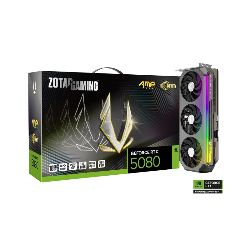 PLACA DE VIDEO RTX 5080 ZOTAC AMP EXTREME INFINITY GDDR7 16GB