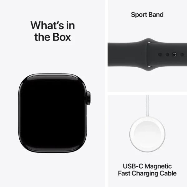 Apple Watch Series 10 Gps 42Mm Jet Black Aluminum Case With Black Sport Band S/M - Imagen 3