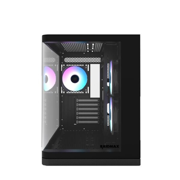 Gabinete Gamer Raidmax Infinita I630 Fishtank Curved Glass ARGB Black - Imagen 2