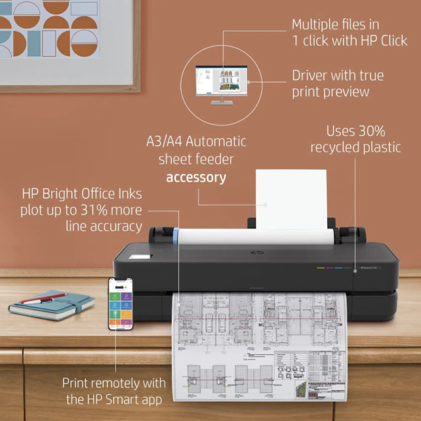 Impresora Plotter HP DesignJet T250 de 24" - Imagen 5