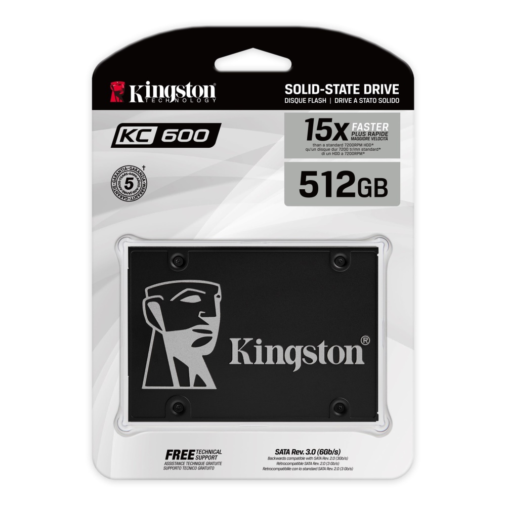 DISCO SSD 512GB KINGSTON KC600 SATA III 2.5