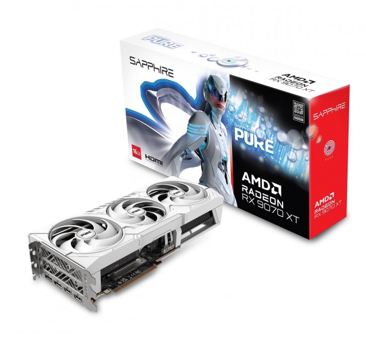 PLACA DE VIDEO AMD RX 9070 XT SAPPHIRE PURE 16GB OC WHITE