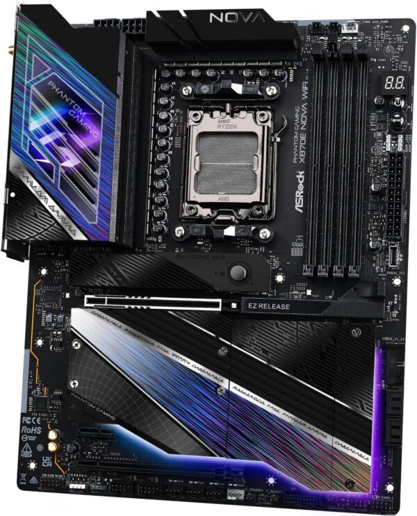 Motherboard Asrock X870E Nova WiFi AM5 - Imagen 4