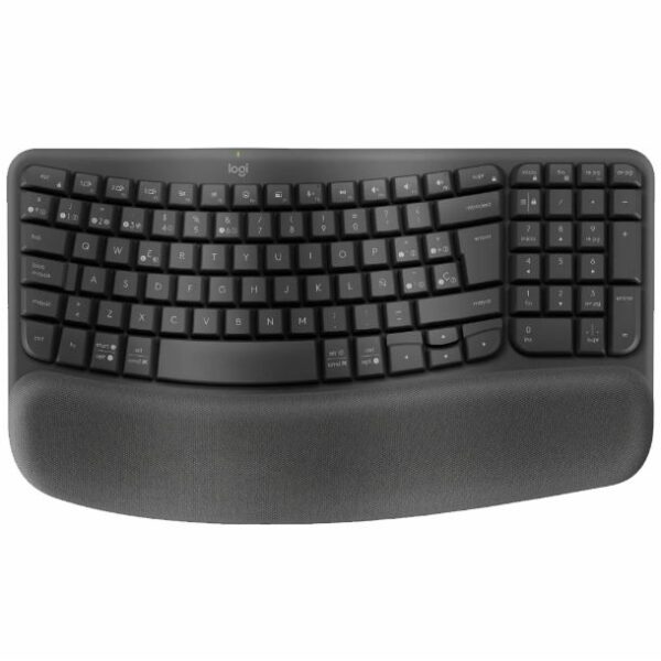 teclado wireless logitech wave keys ergo negro 920012278 espaol 0