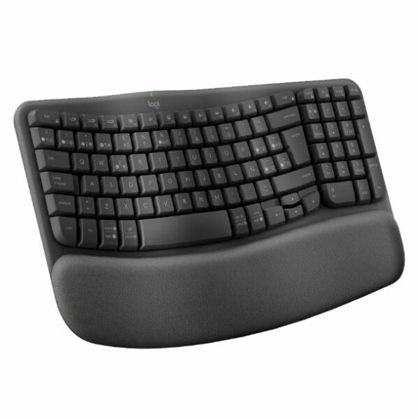Teclado Logitech Wireless Wave Keys Ergo Black Español - Imagen 2