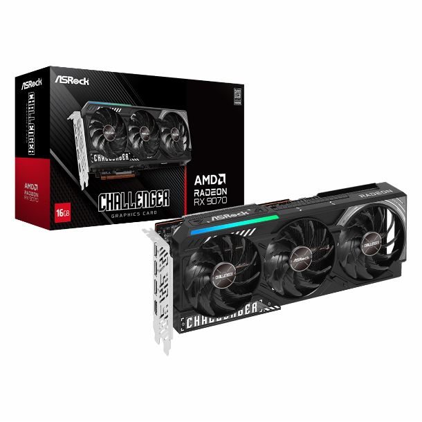 PLACA DE VIDEO AMD RX 9070 ASROCK CHALLENGER 16GB